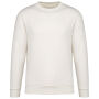 Ecologische uniseks sweater met ronde hals en afhangende mouwen in geborsteld fleece Ivory XXS