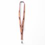 Zeefdruk lanyard van kurk en polyester