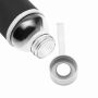 TAKE WELL - Glazen fles transparant, zwart