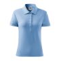 Polo Shirt women's Cotton Heavy skyblue XS