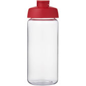 H2O Active® Octave Tritan™ 600 ml sportfles met klapdeksel - Transparant helder/Rood