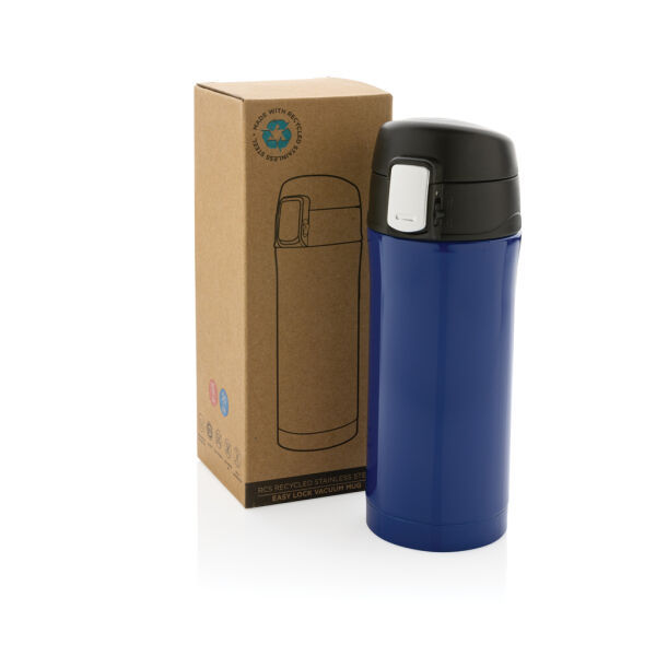 RCS gerecycled roestvrijstalen easy lock lekvrije vacuüm mok, blauw RCS gerecycled roestvrijstalen easy lock lekvrije vacuüm mok, blauw
