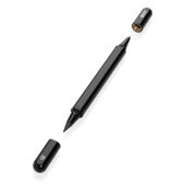 Swiss Peak Storm RCS gerecycled aluminium duo pen, zwart