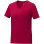 Somoto Dames T-shirt met V-hals en korte mouwen - Rood - XS Somoto Dames T-shirt met V-hals en korte mouwen - Rood - XS