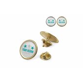 Badge metalen pin Ø20mm - Zilvermat