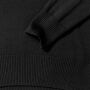 RUS Ladies V-Neck Knitted Pullover, Black, XXS