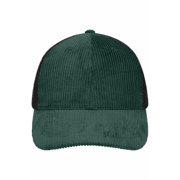 6 Panel Corduroy-Mesh Cap Organic Cotton smoky green/black one size 6 Panel Corduroy-Mesh Cap Organic Cotton smoky green/black one size