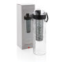 Honeycomb afsluitbare lekvrije waterfles met infuser, zwart