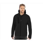 3-LAYER RECYCLED PRINTABLE CASUAL HOODED  SOFTSHELL, ORANGE/NAVY, 3XL, RESULT