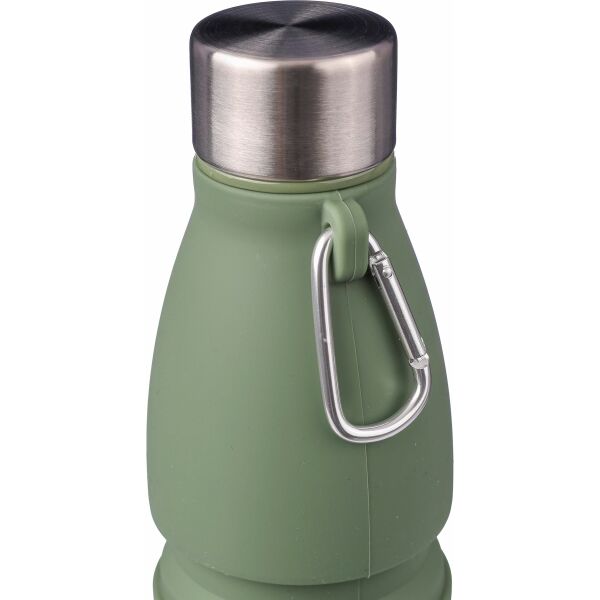 Siliconen opvouwbare drinkfles Erin 550 ml zwart Siliconen opvouwbare drinkfles Erin 550 ml zwart