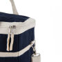 VINGA Volonne AWARE™ recycled canvas koeltas, blauw, gebroken wit