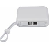 Gerecycled ABS powerbank Jona zwart