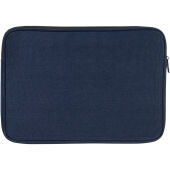 Joey 14 inch GRS gerecyclede canvas laptophoes, 2 l - Marineblauw