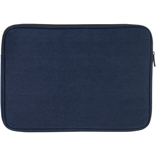 Joey 14 inch GRS gerecyclede canvas laptophoes, 2 l - Marineblauw Joey 14 inch GRS gerecyclede canvas laptophoes, 2 l - Marineblauw