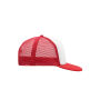 5 Panel Flat Peak Cap white/red one size