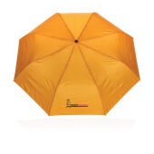 21" Impact AWARE™ 190T mini auto open paraplu, sundial oranje
