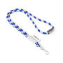 Polyester 2-kleurige koord-lanyard met full color label