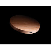 Bamboe 5W draadloze oplader rond, bruin