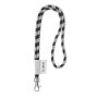Polyester 2-kleurige koord-lanyard met full color label