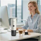 Prixton Roma draagbaar koffiezetapparaat - Crème