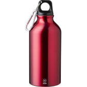 Gerecycled aluminium fles (400 ml) Myles rood