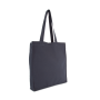 Totebag met bodem en ruimteplooi Washed Navy One Size