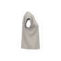 Eco-friendly ladies' sleeveless t-shirt with shoulder pads Ivory XL