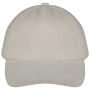 Ecologische uniseks pet met 6 panelen in ribfluweel Ivory One Size