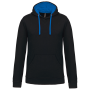 Sweater met contrasterende capuchon Black / Light Royal Blue 3XL