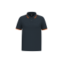 Herenpolo met korte mouwen en contrasterende bies Navy / Orange S