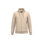 Gerecycled sweater met rits en capuchon uniseks Light Sand 5XL
