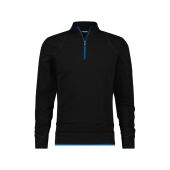 Zwart/azuurblauw