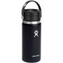 Hydro Flask-beker met brede opening, 473 ml, geïsoleerd roestvrij staal, met Flex Sip™-deksel - Zwart