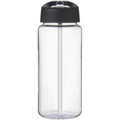 H2O Active® Octave Tritan™  600 ml sportfles met tuitdeksel - Transparant helder/Zwart