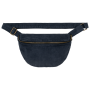 Ecologisch verwassen heuptasje van ribfluweel Washed Navy Blue One Size