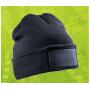 RECYCLED DOUBLE KNIT PRINTERS BEANIE, NAVY, One size, RESULT
