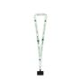 HARLOW. Polyester sublimatie lanyard met karabijnhaak, veiligheidssluiting en smartphonehouder