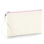 CANVAS WRISTLET POUCH, NATURAL/PINK, One size, WESTFORD MILL