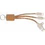 RVS sleutelhanger Landry - bruin
