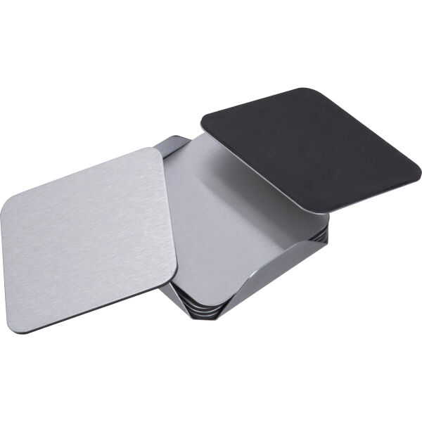 6-delige roestvrijstalen onderzettersset 6-delige roestvrijstalen onderzettersset