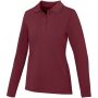 Calgary 180 g/m² damespolo met lange mouwen - Diep bordeauxrood - M Calgary 180 g/m² damespolo met lange mouwen - Diep bordeauxrood - M