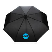 21" Impact AWARE™ RPET 190T mini auto open paraplu, zwart