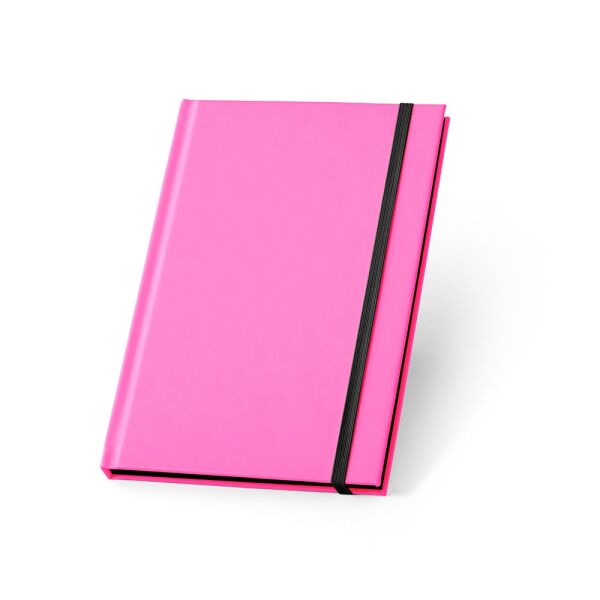 WATTERS. A5 notitieblok in fluorescerend PU met gelinieerde pagina's