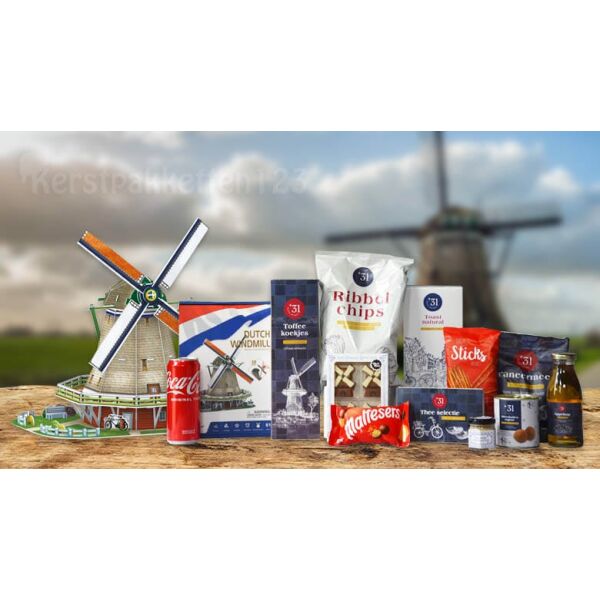 Familiepakket Holland met 3D-windmolen Familiepakket Holland met 3D-windmolen