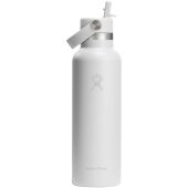 Hydro Flask Standard Mouth 621 ml geïsoleerde roestvrijstalen waterfles - Wit