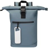 Alkes waterbestendige powerbank van 5000 mAh 12 W van gerecycled plastic met karabijnhaak - Zwart Alkes waterbestendige powerbank van 5000 mAh 12 W van gerecycled plastic met karabijnhaak - Zwart