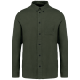 Ecologisch verwassen herenoverhemd van lyocell Washed Organic Khaki XXL
