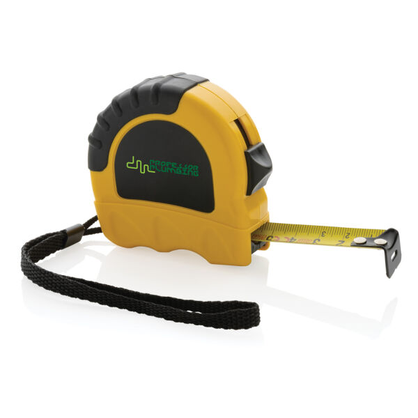 RCS gerecycled plastic 5M/19 mm rolmaat, geel, zwart RCS gerecycled plastic 5M/19 mm rolmaat, geel, zwart