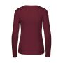 LADIES LONG SLEEVE TEE-SHIRT, BORDEAUX, XXL, NEUTRAL