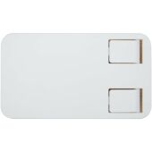 Alfirk opvouwbare bureautelefoonstandaard van gerecycled plastic met bamboedetails - Wit